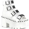 Best Demonia Cult Ashes-70 White Vegan Leather