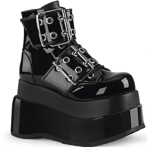 Fashion Demonia Cult Bear-104 Black Patent-Vegan Leather