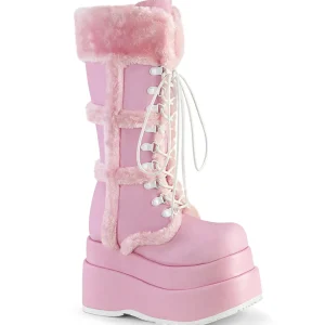 Discount Demonia Cult Bear-202 Baby Pink Vegan Leather