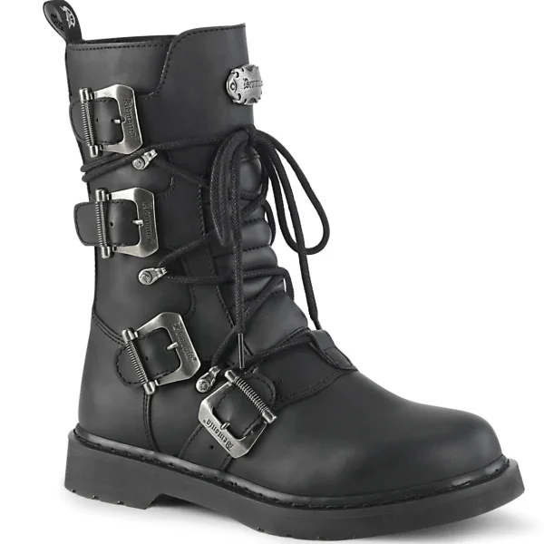 Hot Demonia Cult Bolt-265 Black Vegan Leather