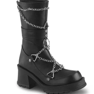 Online Demonia Cult Bratty-120 Black Vegan Leather