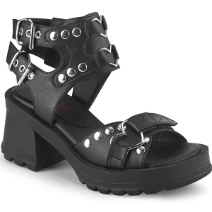 Sale Demonia Cult Bratty-07 Black Vegan Leather