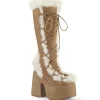 New Demonia Cult Camel-311 Camel Vegan Suede