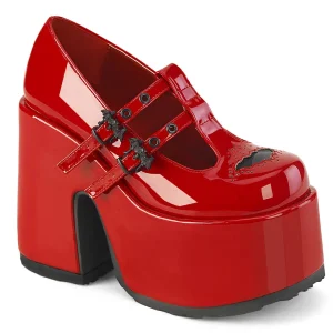 Store Demonia Cult Camel-55 Red Patent