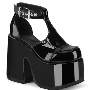 New Demonia Cult Camel-103 Black Patent