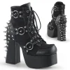 Online Demonia Cult Charade-100 Black Vegan Leather-Suede