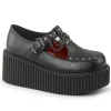 New Demonia Cult Creeper-215 Black Vegan Leather