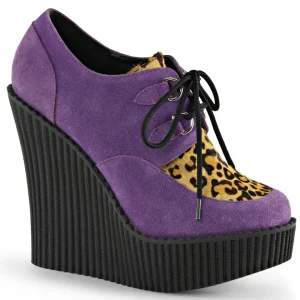 Store Demonia Cult Creeper-304 Purple Vegan Suede-Animal