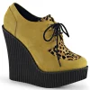 Best Demonia Cult Creeper-304 Mustard Vegan Suede-Animal