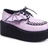 Sale Demonia Cult Creeper-205 Lavender Vegan Leather