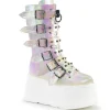 Fashion Demonia Cult Damned-225 Pearl Iridescent Vegan Leather