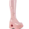 Best Demonia Cult Dynamite-218 Baby Pink Patent-Baby Pink Multi Gliter