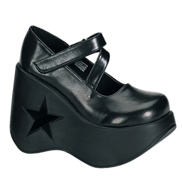 Shop Demonia Cult Dynamite-03 Black Vegan Leather