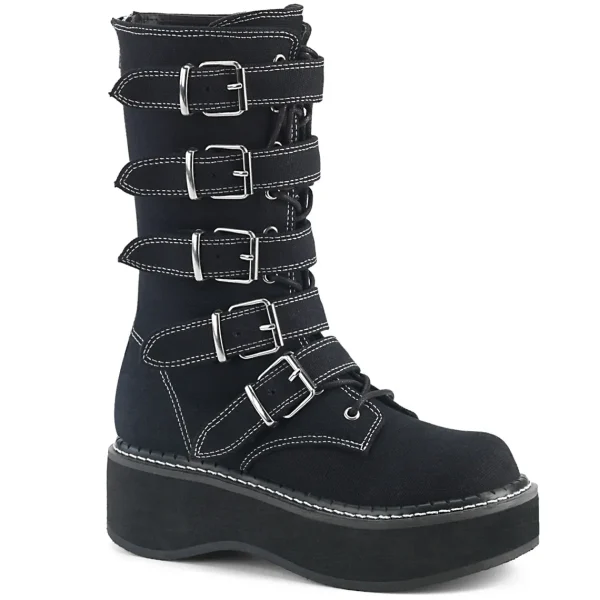 Cheap Demonia Cult Emily-341 Black Canvas