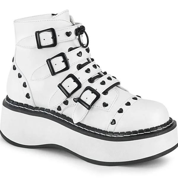 Fashion Demonia Cult Emily-315 White Vegan Leather