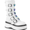 Sale Demonia Cult Emily-330 White Vegan Leather