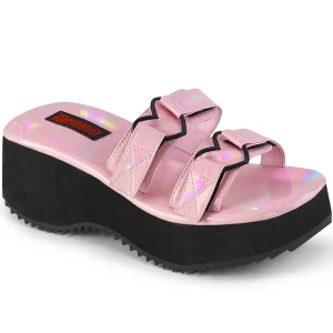 Cheap Demonia Cult Flip-12 Baby Pink Holo Patent