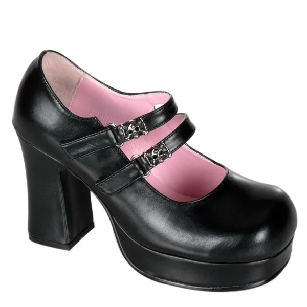 Shop Demonia Cult Gothika-09 Black Vegan Leather