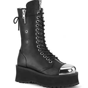 Store Demonia Cult Gravedigger-14 Black Vegan Leather