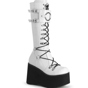 Hot Demonia Cult Kera-200 White Vegan Leather