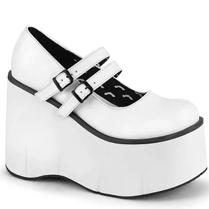 Shop Demonia Cult Kera-08 White Vegan Leather