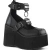 Cheap Demonia Cult Kera-12 Black Vegan Leather