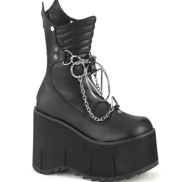 Cheap Demonia Cult Kera-130 Black Vegan Leather