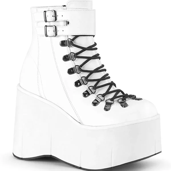 New Demonia Cult Kera-21 White Vegan Leather