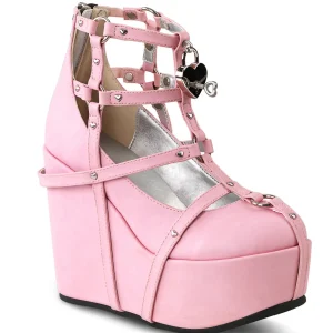 Outlet Demonia Cult Poison-25-2 Pink Vegan Leather