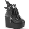 Outlet Demonia Cult Poison-107 Black Vegan Leather