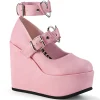 New Demonia Cult Poison-99-2 Baby Pink Vegan Leather