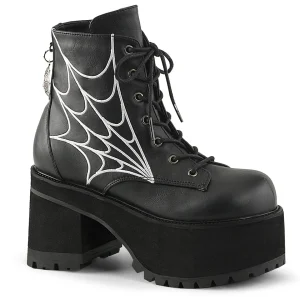 Cheap Demonia Cult Ranger-105 Black Vegan Leather