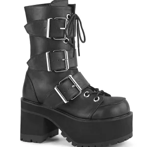 Best Demonia Cult Ranger-308 Black Vegan Leather