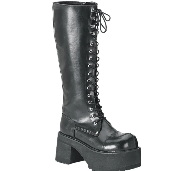 Sale Demonia Cult Ranger-302 Black Vegan Leather