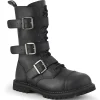 Discount Demonia Cult Riot-12Bk Black Vegan Leather