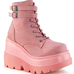 Cheap Demonia Cult Shaker-52 Baby Pink Vegan Suede