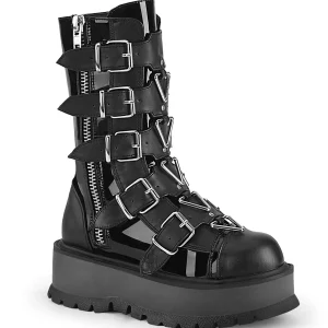 Shop Demonia Cult Slacker-160 Black Patent-Vegan Leather