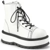 Best Demonia Cult Slacker-55 White Vegan Leather