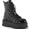 Best Demonia Cult Slacker-88 Black Vegan Leather- Patent