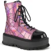 Store Demonia Cult Slacker-88 Pink Hologram-Black Patent