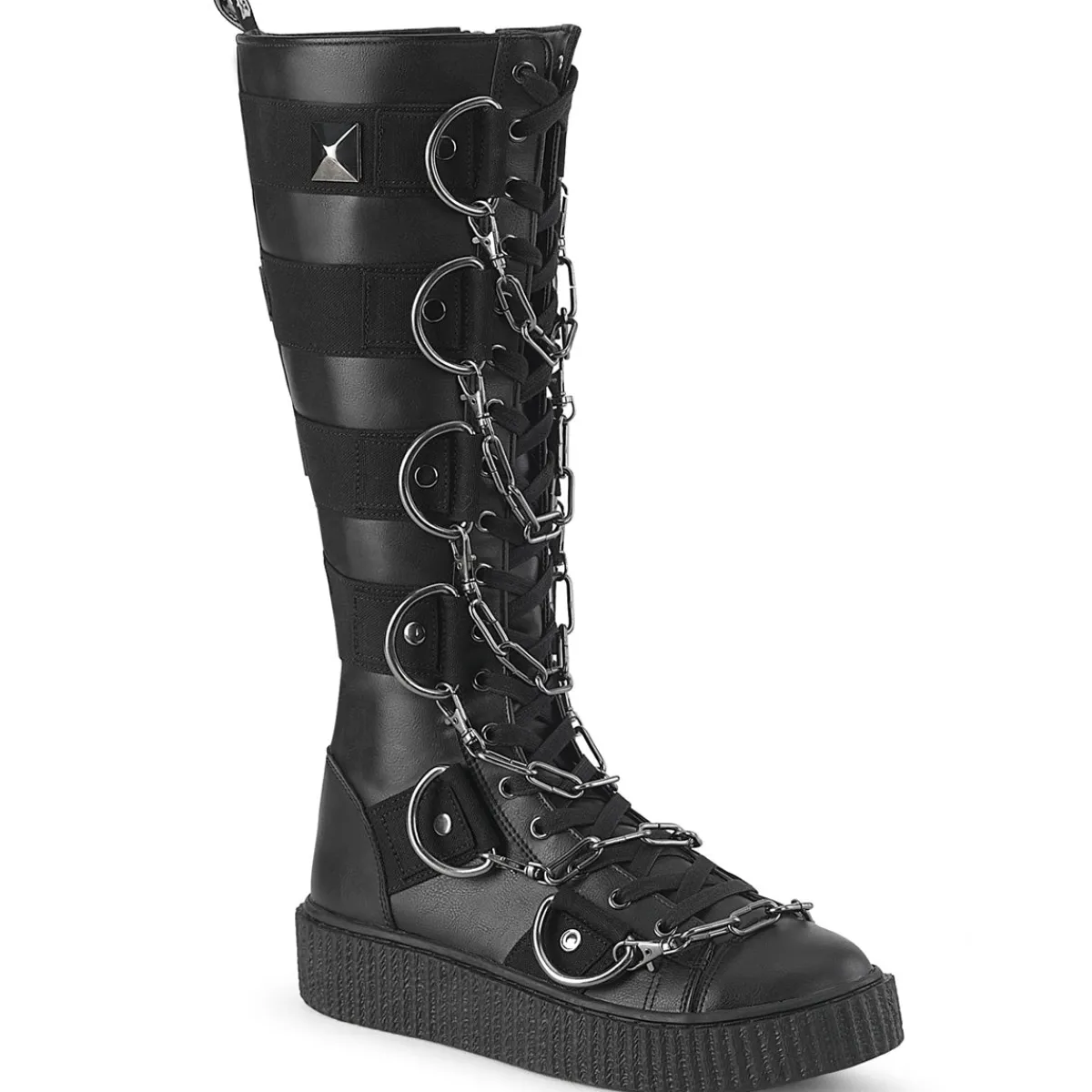 sneeker_0-12.webp Cheap Demonia Cult Sneeker-405 Black Vegan Leather-Canvas