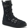 Shop Demonia Cult Sneeker-318 Black Canvas