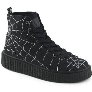 Sale Demonia Cult Sneeker-250 Black Canvas