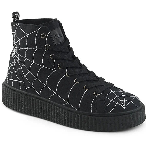 Sale Demonia Cult Sneeker-250 Black Canvas