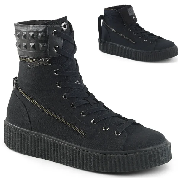 Best Demonia Cult Sneeker-270 Black Canvas