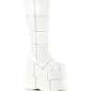 Fashion Demonia Cult Stack-301 White Vegan Leather