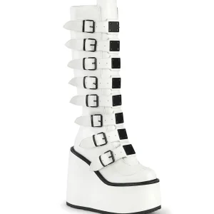 Discount Demonia Cult Swing-815 White Vegan Leather