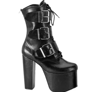 Best Demonia Cult Torment-703 Black Vegan Leather