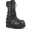 Online Demonia Cult Trashville-138 Black Vegan Leather