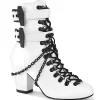 Online Demonia Cult Vivika-128 White Vegan Leather